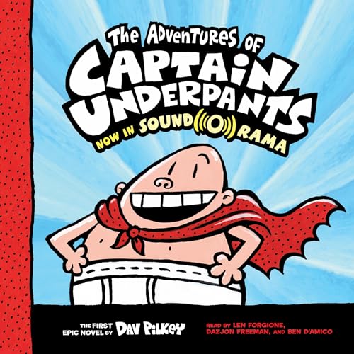 The audiobook cover of Captain Underpants