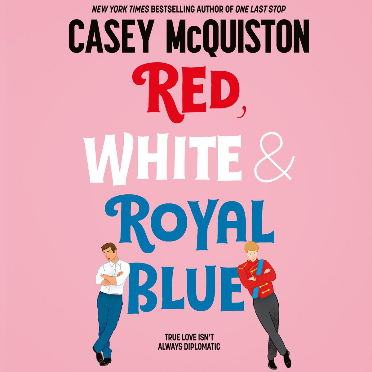 The audiobook artwork for Red, White & Royal Blue by Casey McQuiston