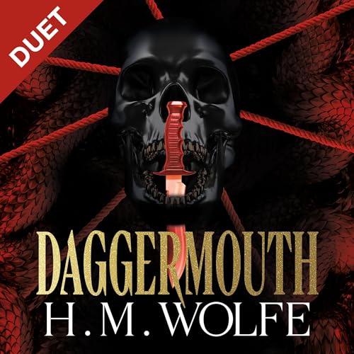 The audiobook cover for Daggermouth by HM Wolfe The audiobook cover for Daggermouth by HM Wolfe