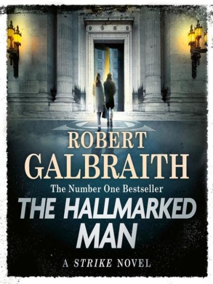 Book cover for The Hallmarked Man by Robert Galbraith